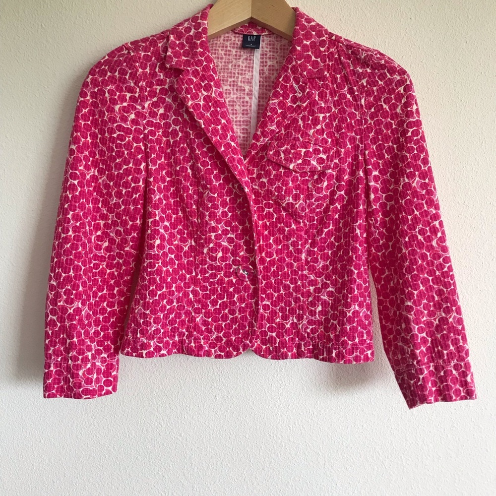 GAP Pink Dot Blazer